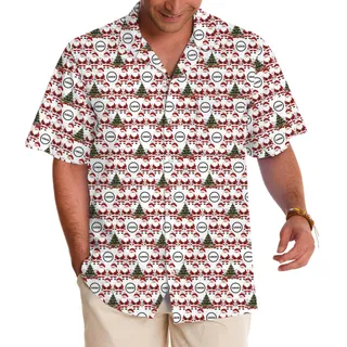Custom Logo Santa Hawaiian Shirt