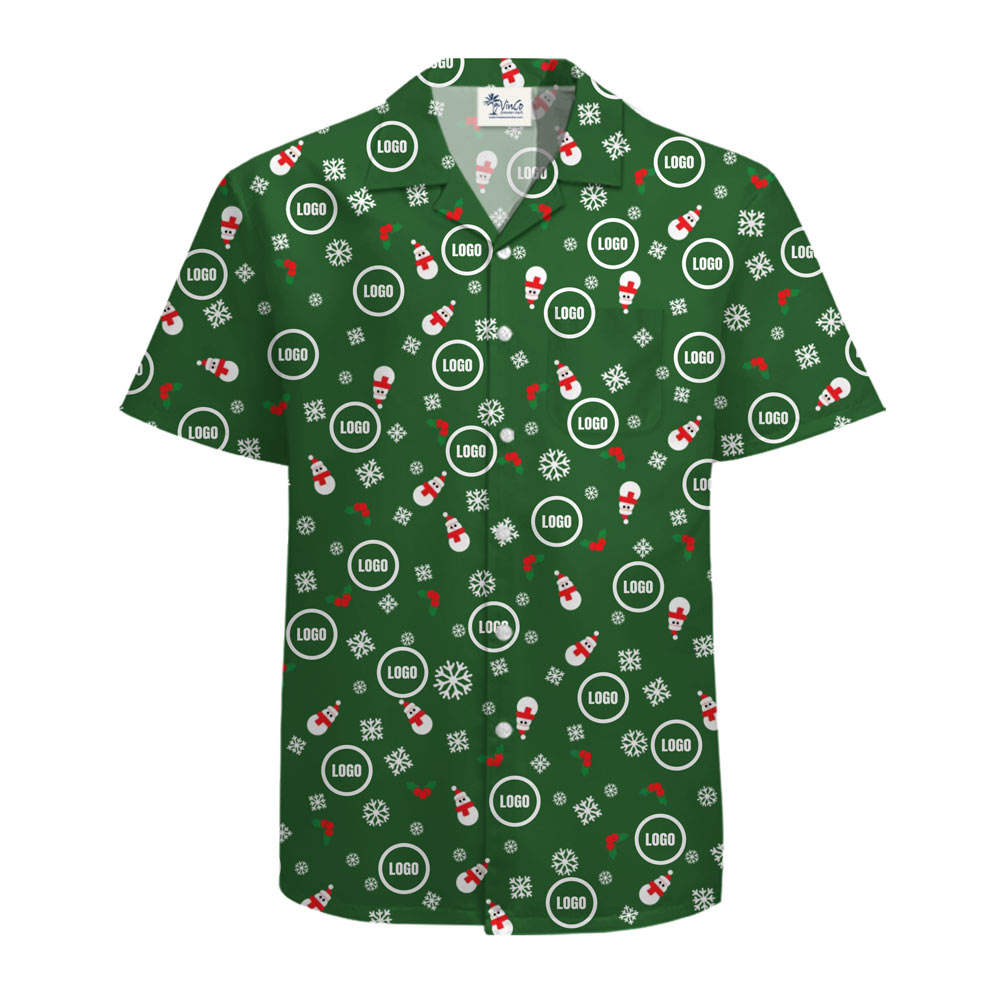 [Live Preview] Cozy Snowman Christmas Custom Logo Hawaiian Shirt