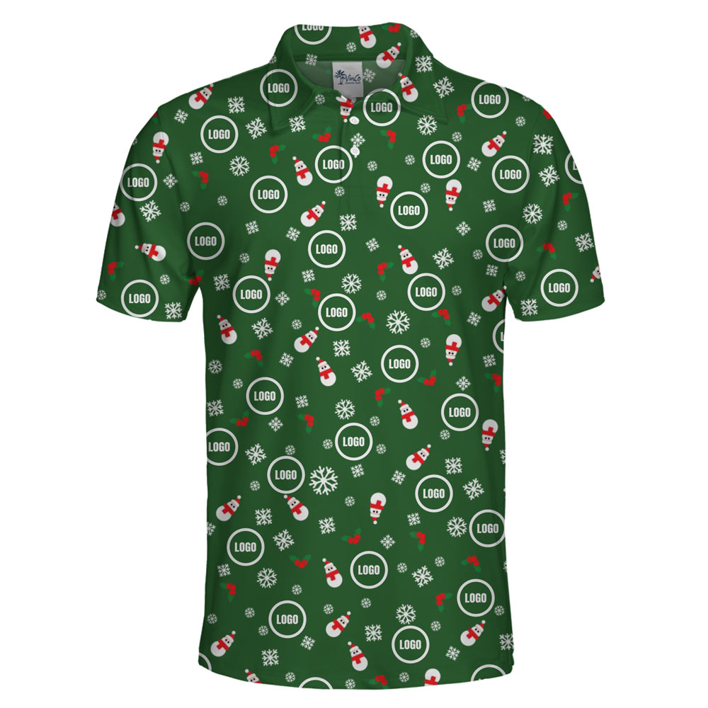 [Live Preview] Polo Shirt Cozy Snowman Christmas Custom Logo