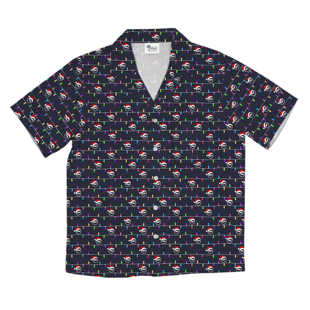 Custom Logo Christmas Patterns Hawaiian Shirt