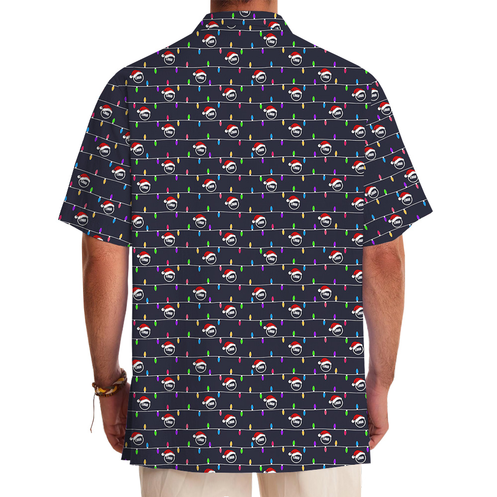Custom Logo Christmas Patterns Hawaiian Shirt