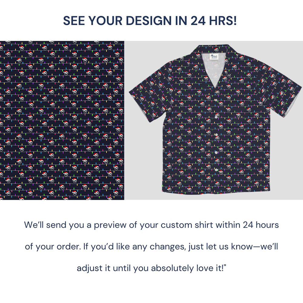 Custom Logo Christmas Patterns Hawaiian Shirt
