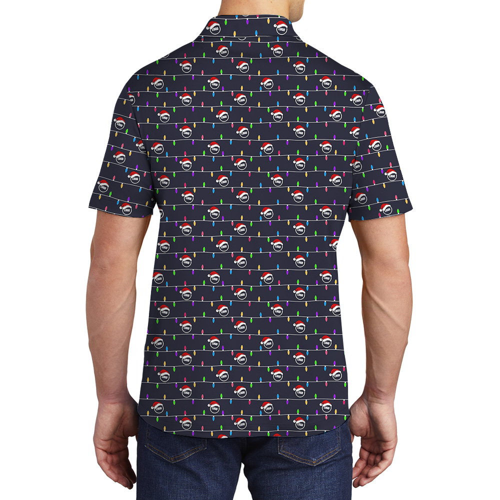 Custom Logo Christmas Patterns Polo Shirt