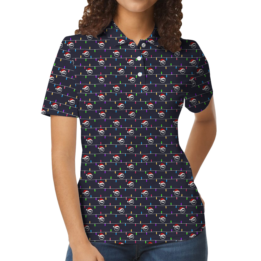 Custom Logo Christmas Patterns Polo Shirt