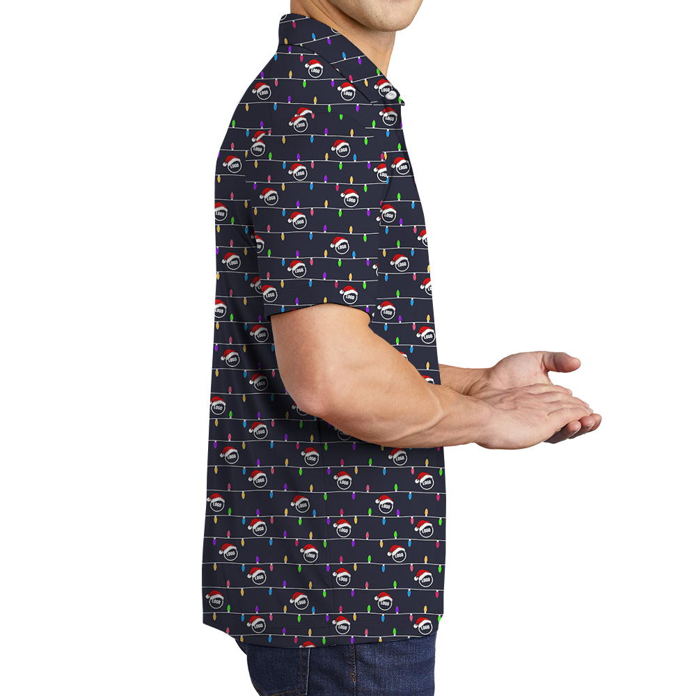 Custom Logo Christmas Patterns Polo Shirt