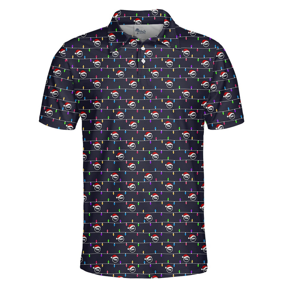 Custom Logo Christmas Patterns Polo Shirt