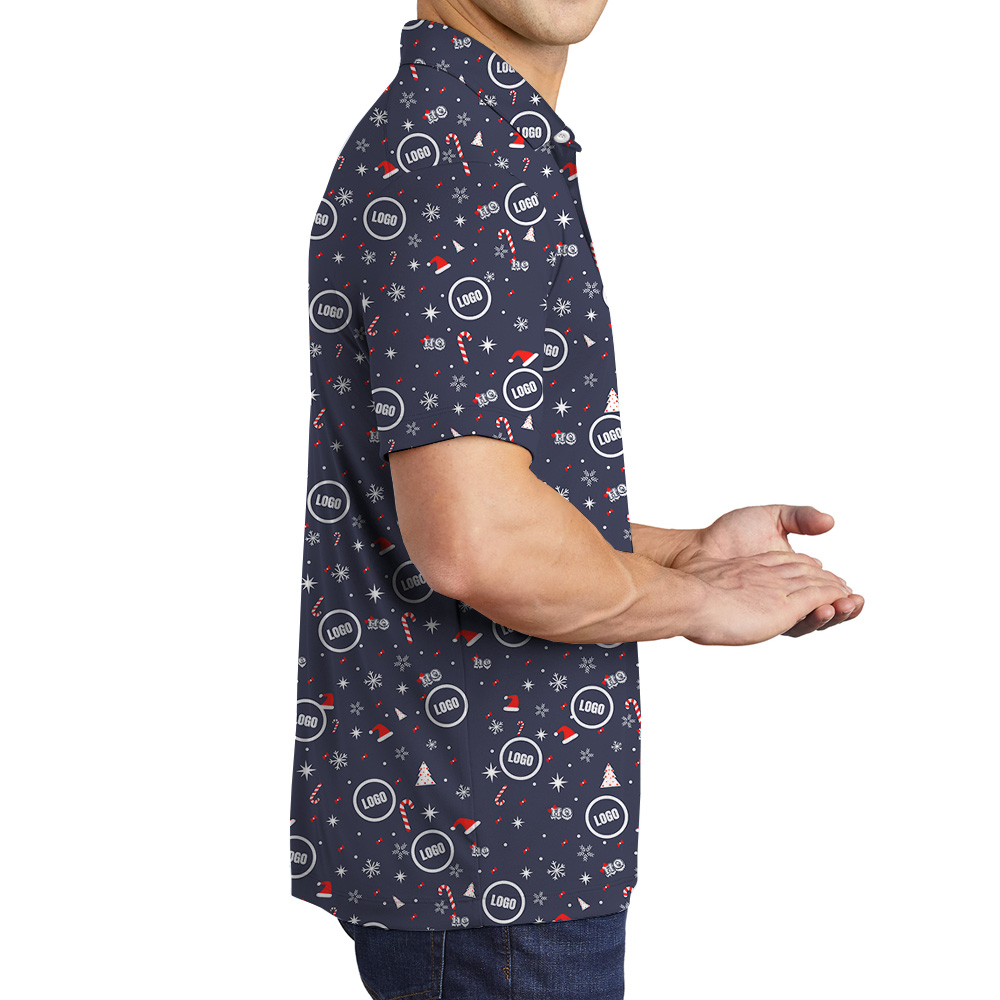 Custom Logo Polo Shirt Theme Christmas