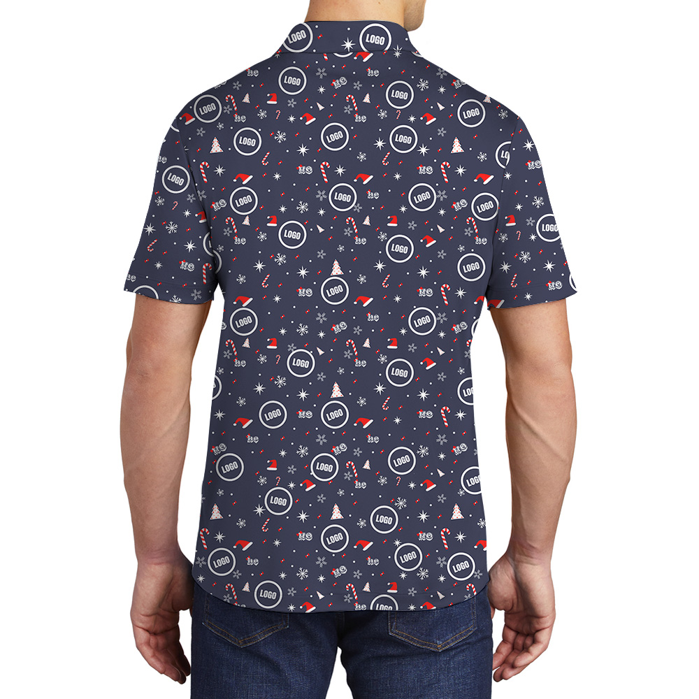 Custom Logo Polo Shirt Theme Christmas