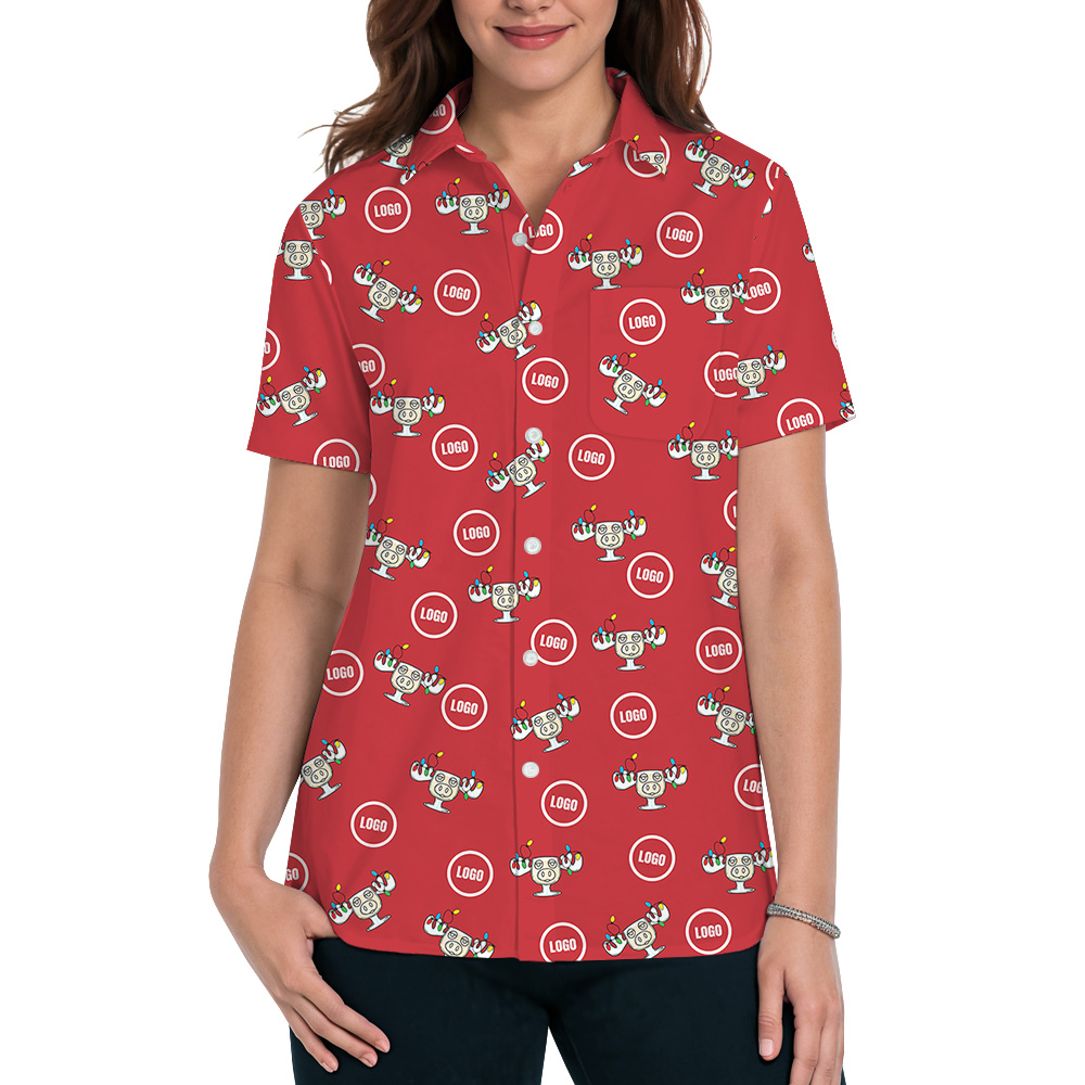 Christmas Eggnog Moose Mug Custom Logo Button Shirt