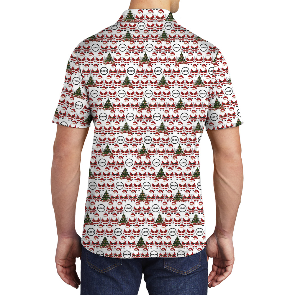 Funny Custom Logo Christmas Santa Polo Shirt