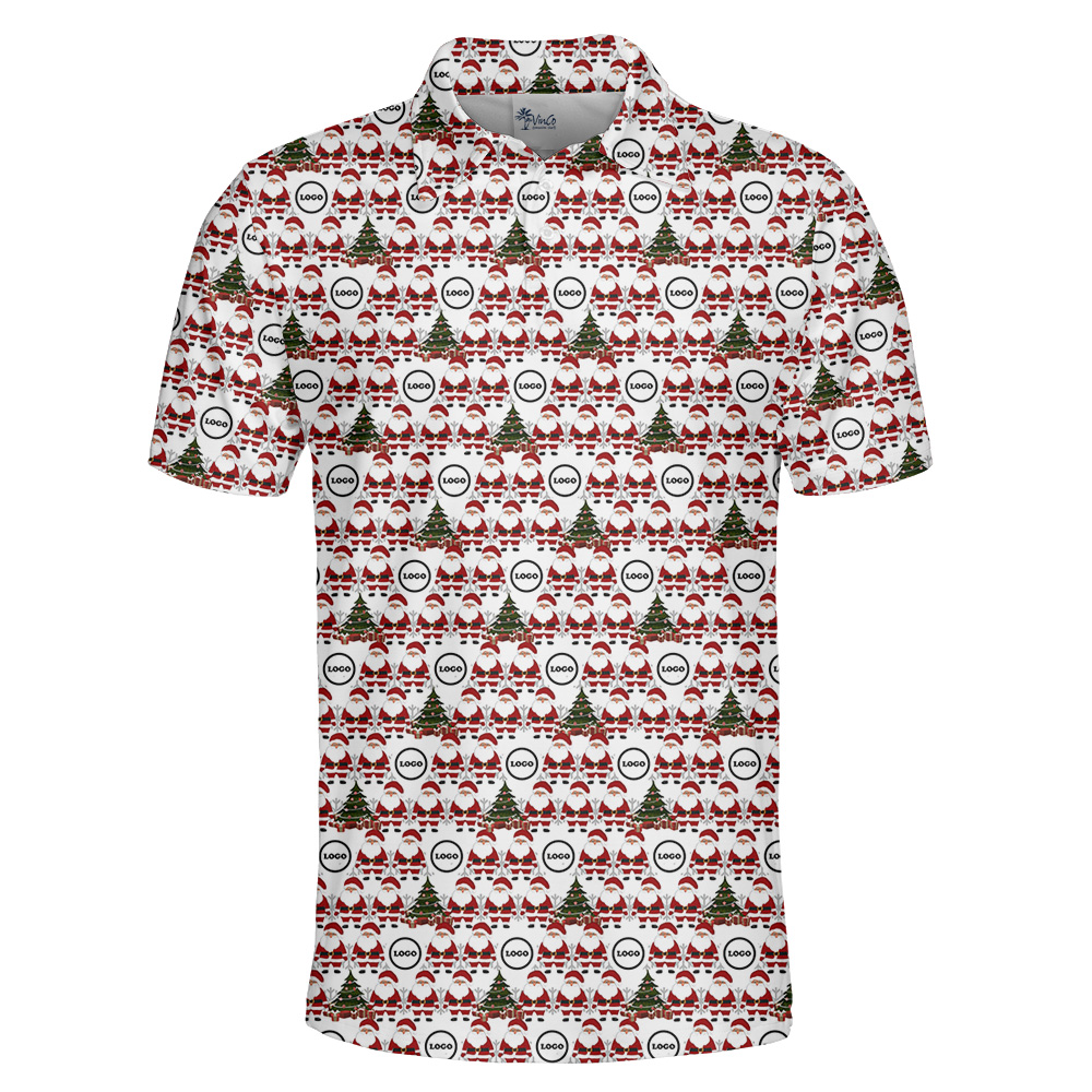 Funny Custom Logo Christmas Santa Polo Shirt