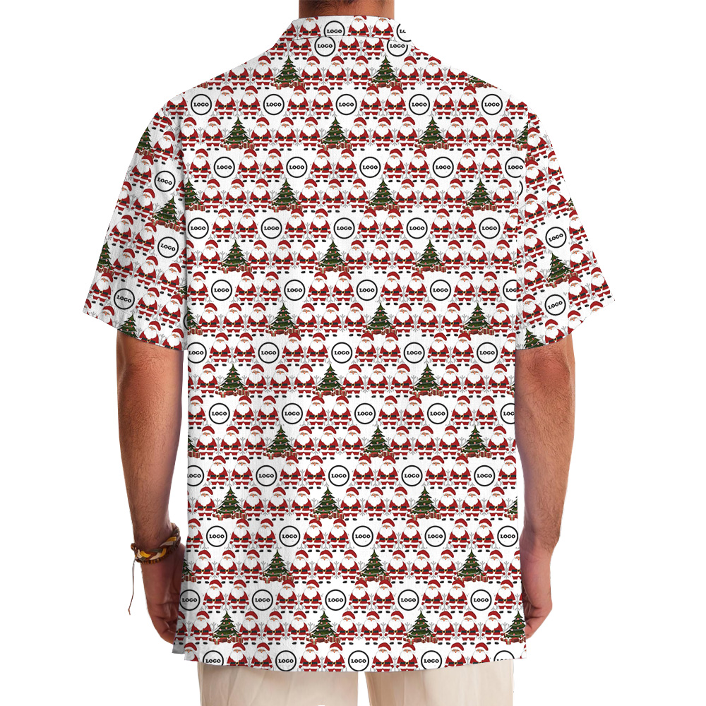 Custom Logo Santa Hawaiian Shirt