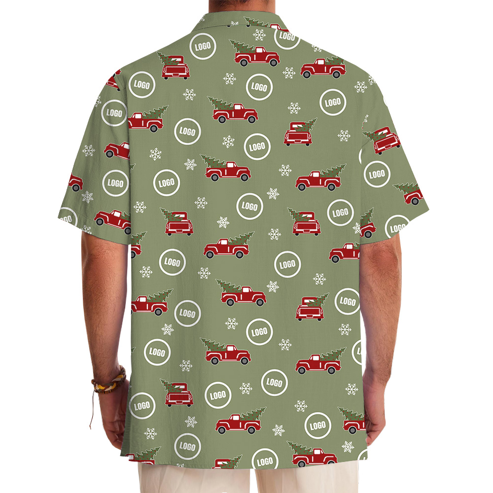 Christmas Truck Custom Logo Hawaiian Shirt