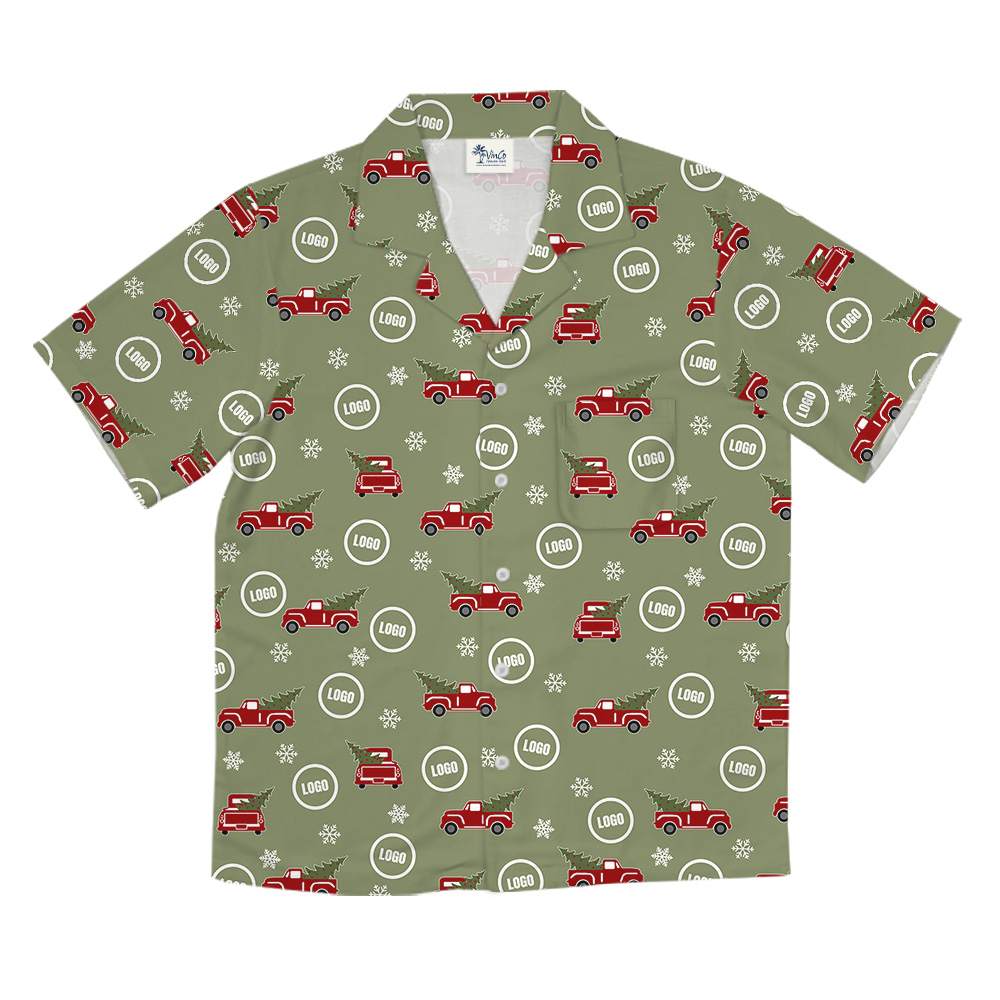 Christmas Truck Custom Logo Hawaiian Shirt