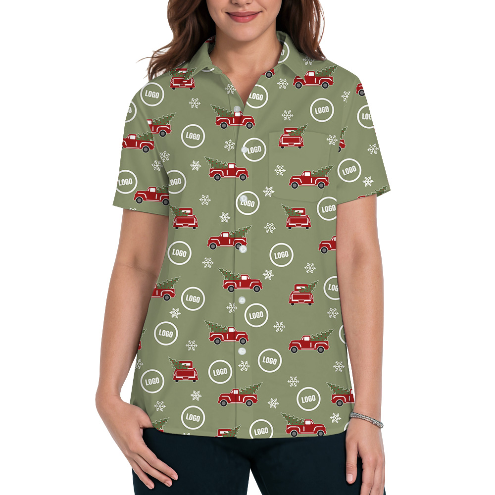 Christmas Truck Custom Logo Hawaiian Shirt
