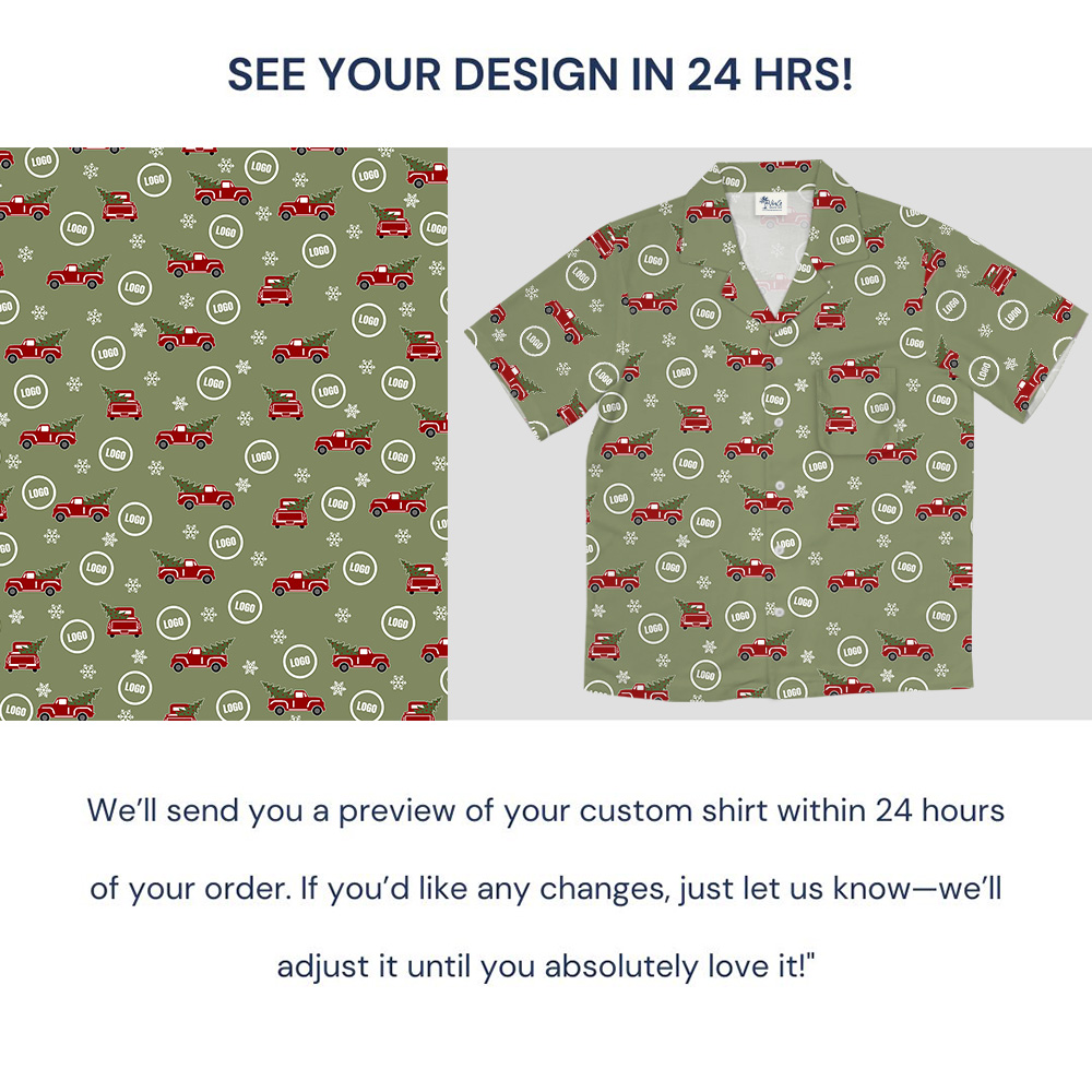 Christmas Truck Custom Logo Hawaiian Shirt