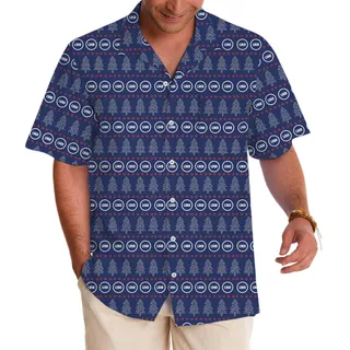 Custom Logo Christmas Tree Hawaiian Shirt