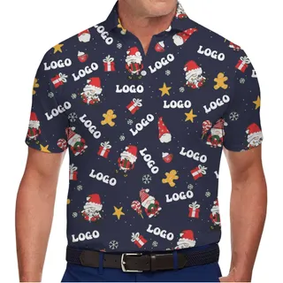 [Live Preview] Polo Shirt With Christmas Gnome Custom Logo