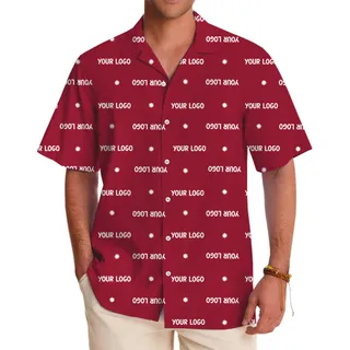 [Live Preview] Minimalist Christmas Snow Custom Logo Hawaiian Shirt