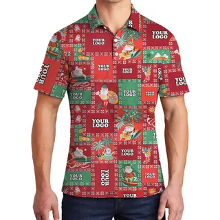 Polo Shirt Christmas Island Holiday Custom Logo