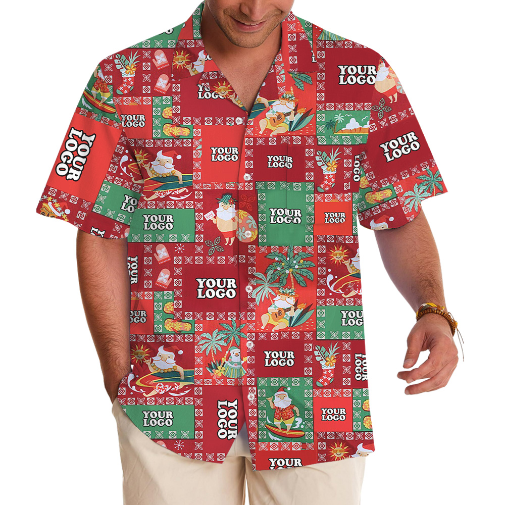 Christmas Island Holiday Custom Logo Hawaiian Shirt - variant image 1