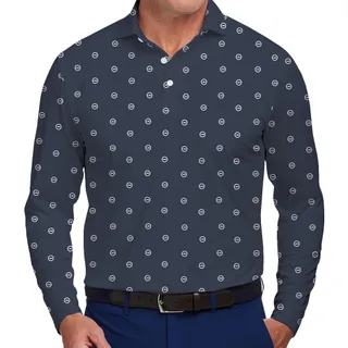 Custom Multiple Small Logo Long Sleeves Polo Shirt