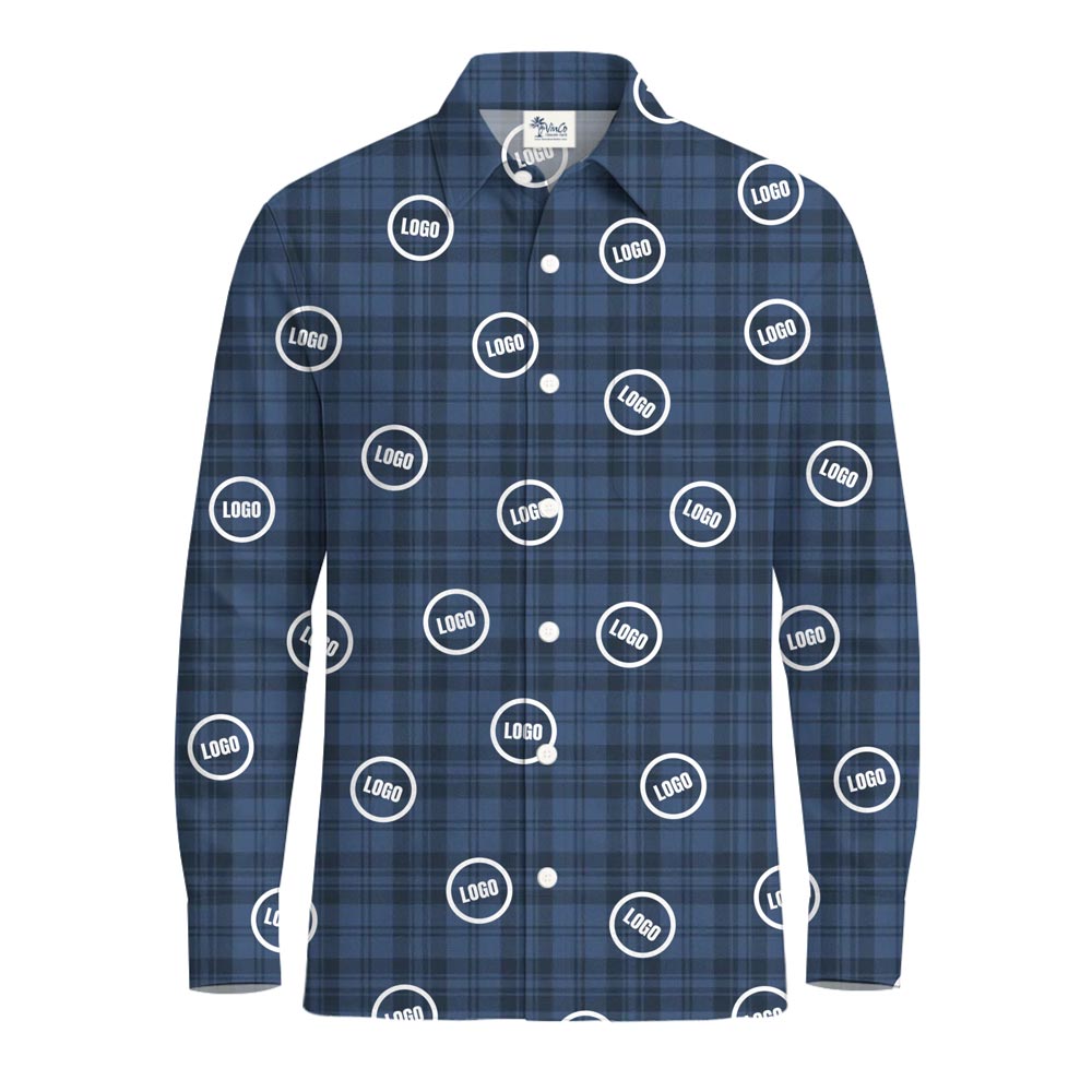 [Live Preview] Custom Company Logo Flannel Button Shirt - variant image 1