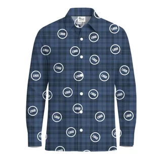 [Live Preview] Custom Company Logo Flannel Button Shirt