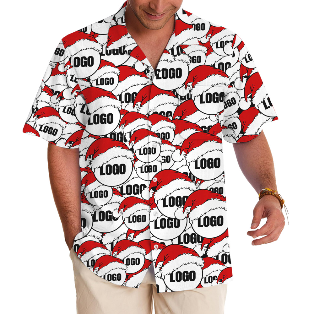 Custom Multiple Logos Christmas Hawaiian Shirt - variant image 1