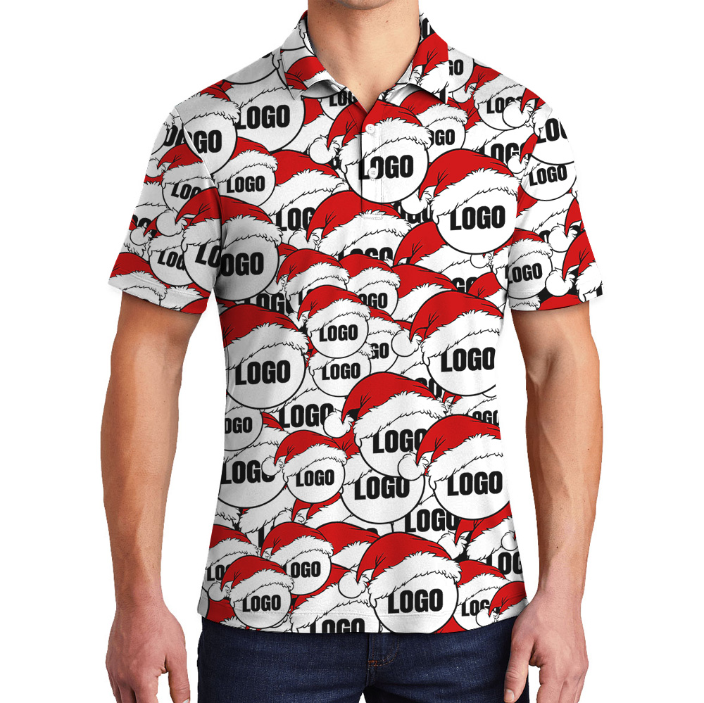 Custom Multiples Logo Christmas Polo Shirt - variant image 1