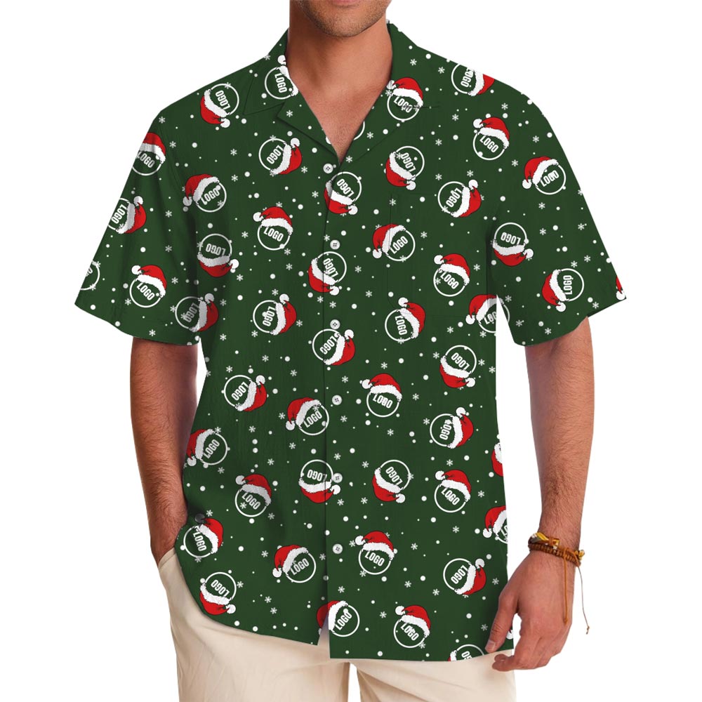 [Logo + Color] Custom Logo Hawaiian Shirt Theme Christmas - variant image 1