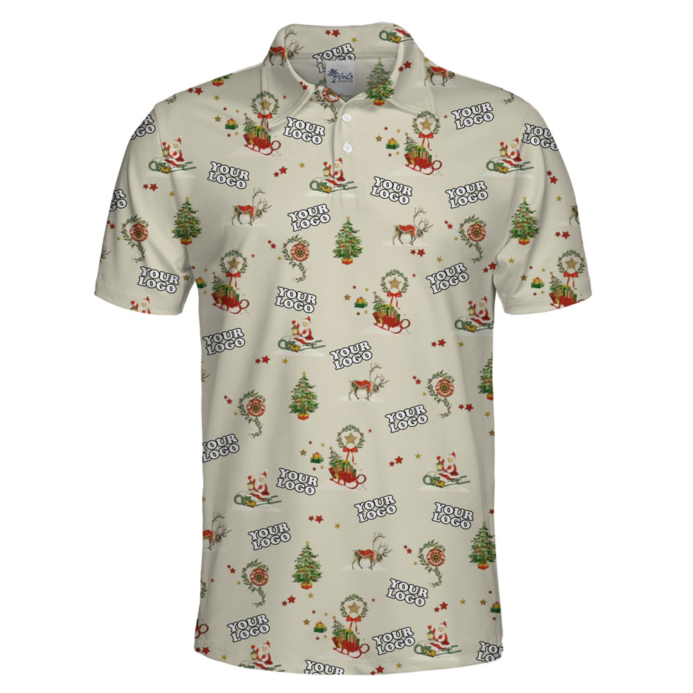 [Live Preview] Vintage Polo Shirt Christmas Custom Logo