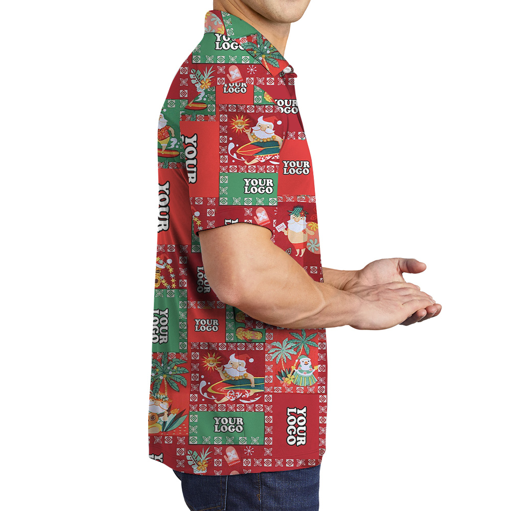 Polo Shirt Christmas Island Holiday Custom Logo