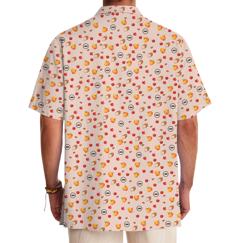 Thanksgiving Leaf Custom Logo Meal Hawaiian Shirt