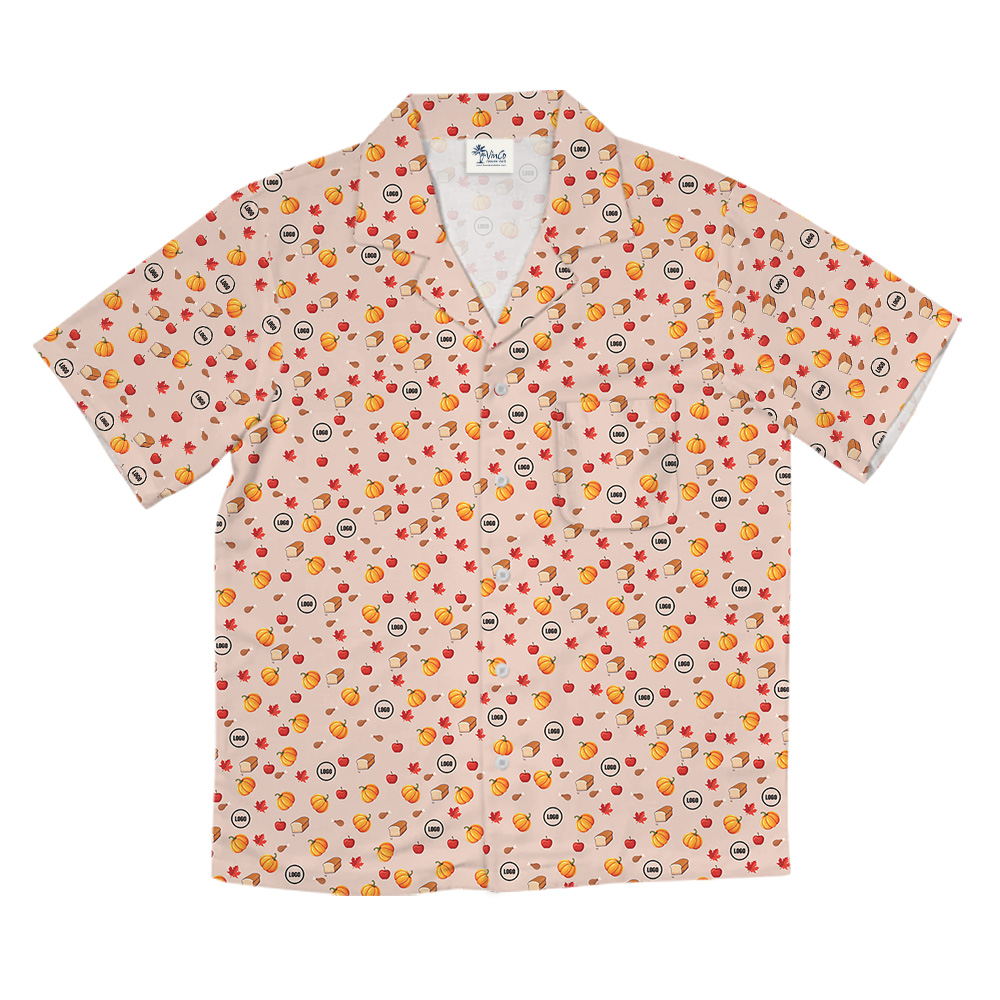 Thanksgiving Leaf Custom Logo Meal Hawaiian Shirt