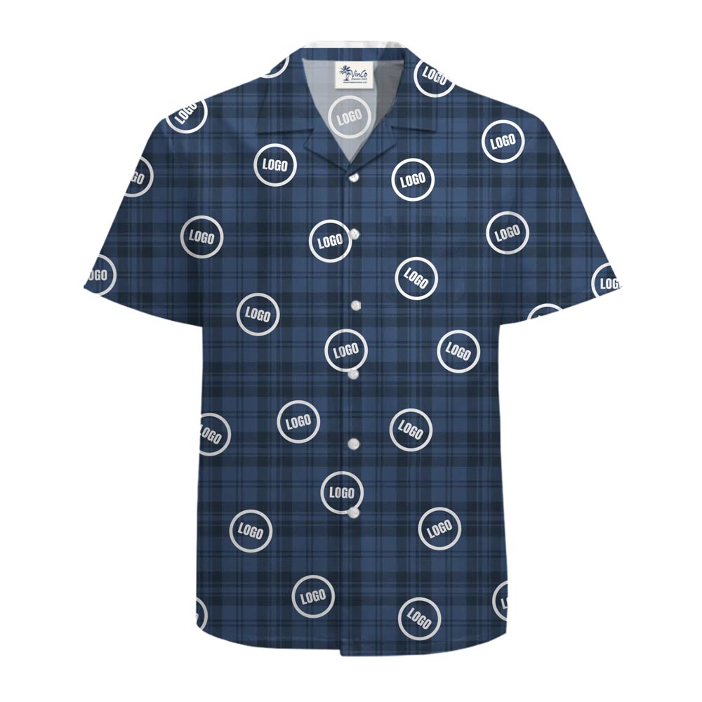 [Live Preview] Custom Logo Flannel Hawaiian Shirt