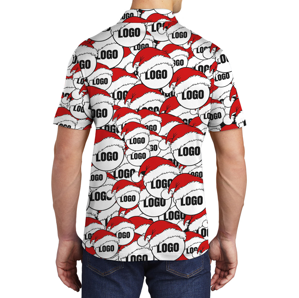 Custom Multiples Logo Christmas Polo Shirt