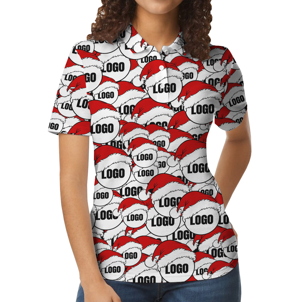 Custom Multiples Logo Christmas Polo Shirt
