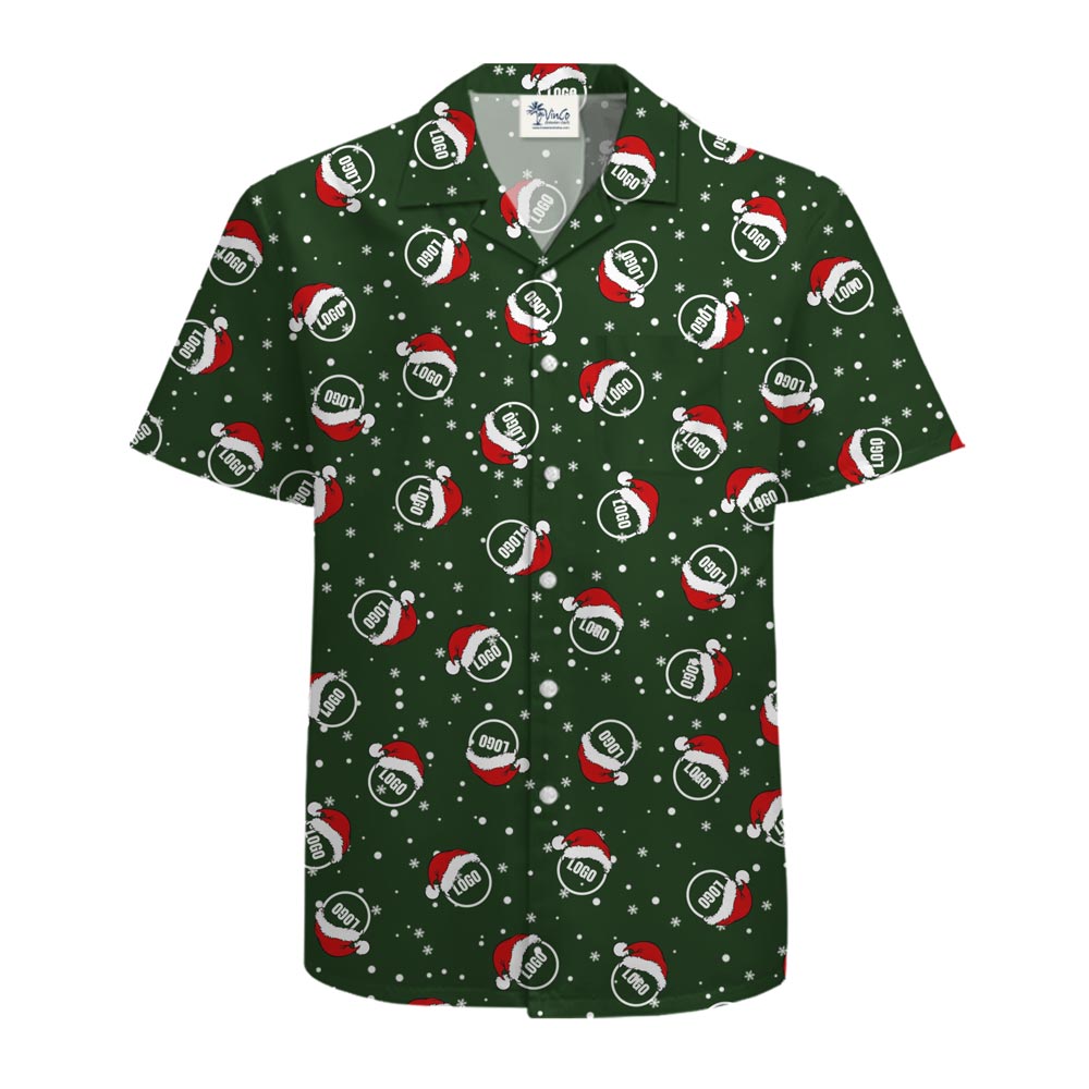 [Logo + Color] Custom Logo Hawaiian Shirt Theme Christmas