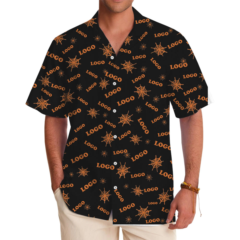 [Live Preview] Full Custom Logo Halloween Hawaiian Shirt - variant image 1