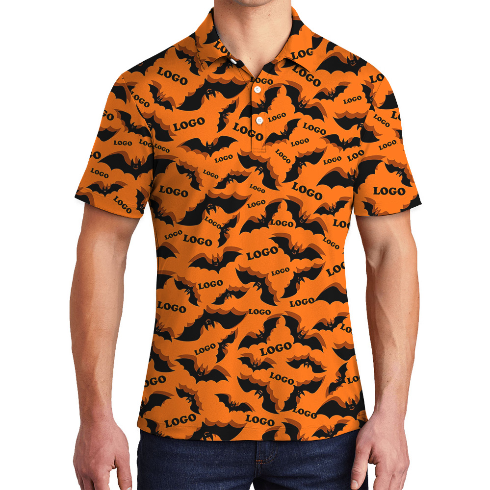 Halloween Bats Custom Print Logo Polo Shirt - variant image 1