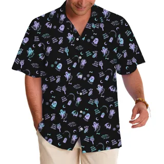 Halloween Pastel Ghost Party Hawaiian Shirt