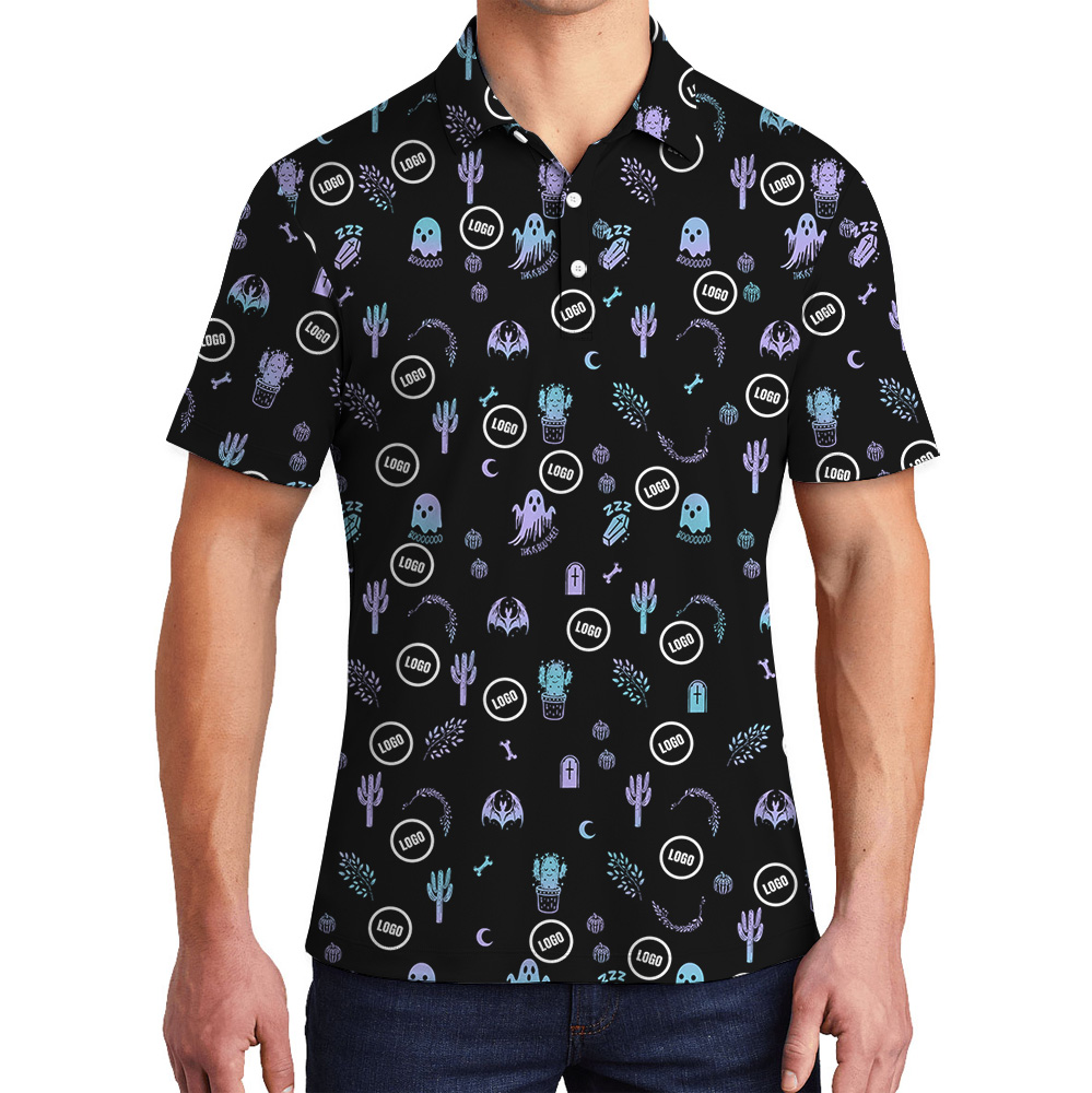 Halloween Spooky Vibes Custom Logo Polo Shirt - variant image 1