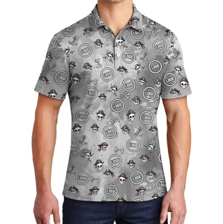 Halloween Custom Logo Pirate Skull Polo Shirt