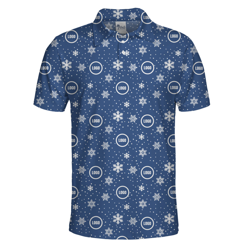 [Live Preview] Christmas Snowflake Logo Custom Pogo Shirt