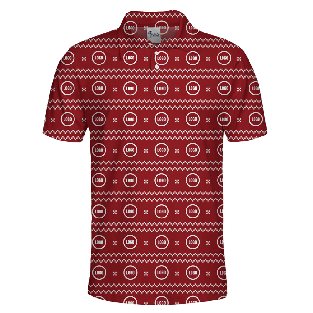 [Live Preview] Cozy Custom Logo Christmas Polo Shirt