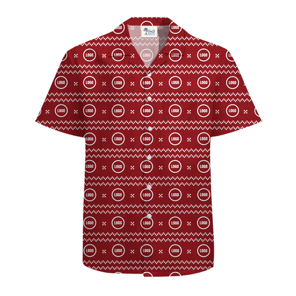 [Live Preview] Cozy Custom Logo Christmas Hawaiian Shirt