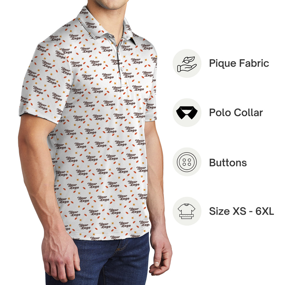 Thanksgiving Custom Logo Leaf Fall Polo Shirt
