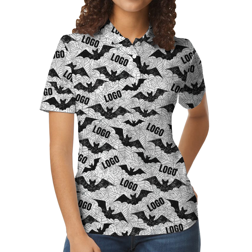 Flying Bat Swarm Custom Logo Polo Shirt
