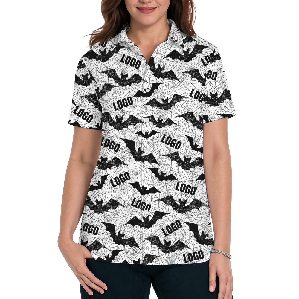 Flying Bat Swarm Custom Logo Hawaiian Shirt